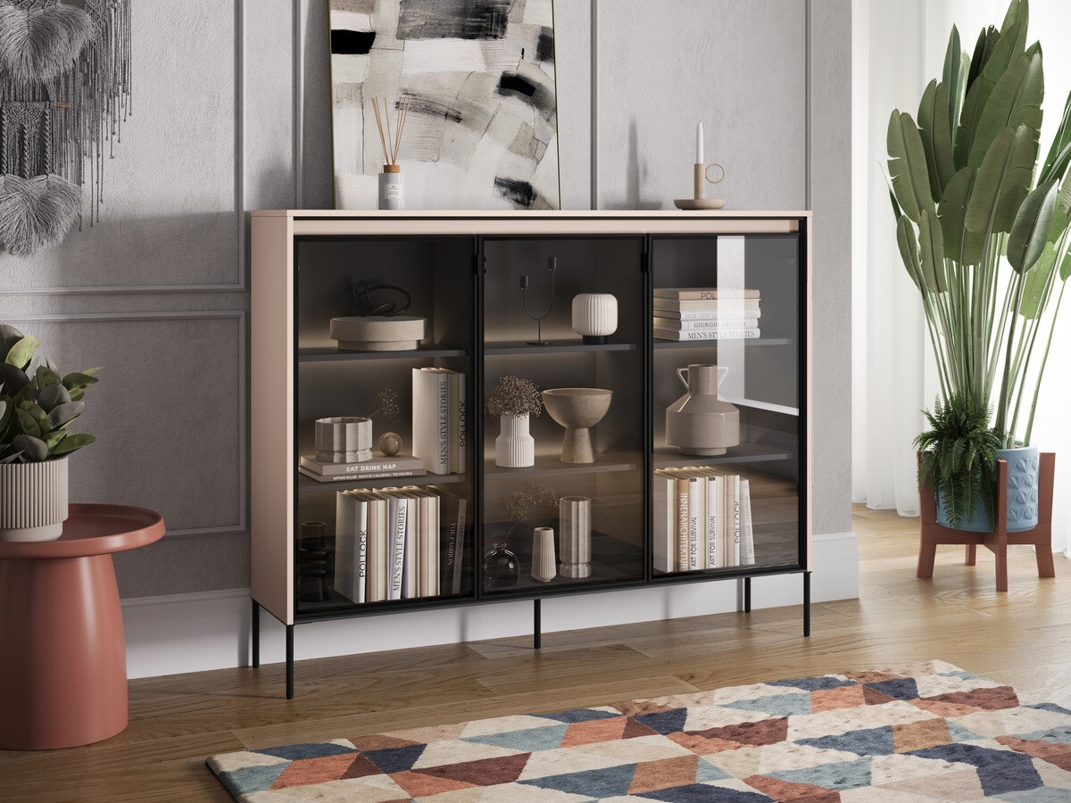 Skapis Fernolu 108 (Bēšs + Melns)