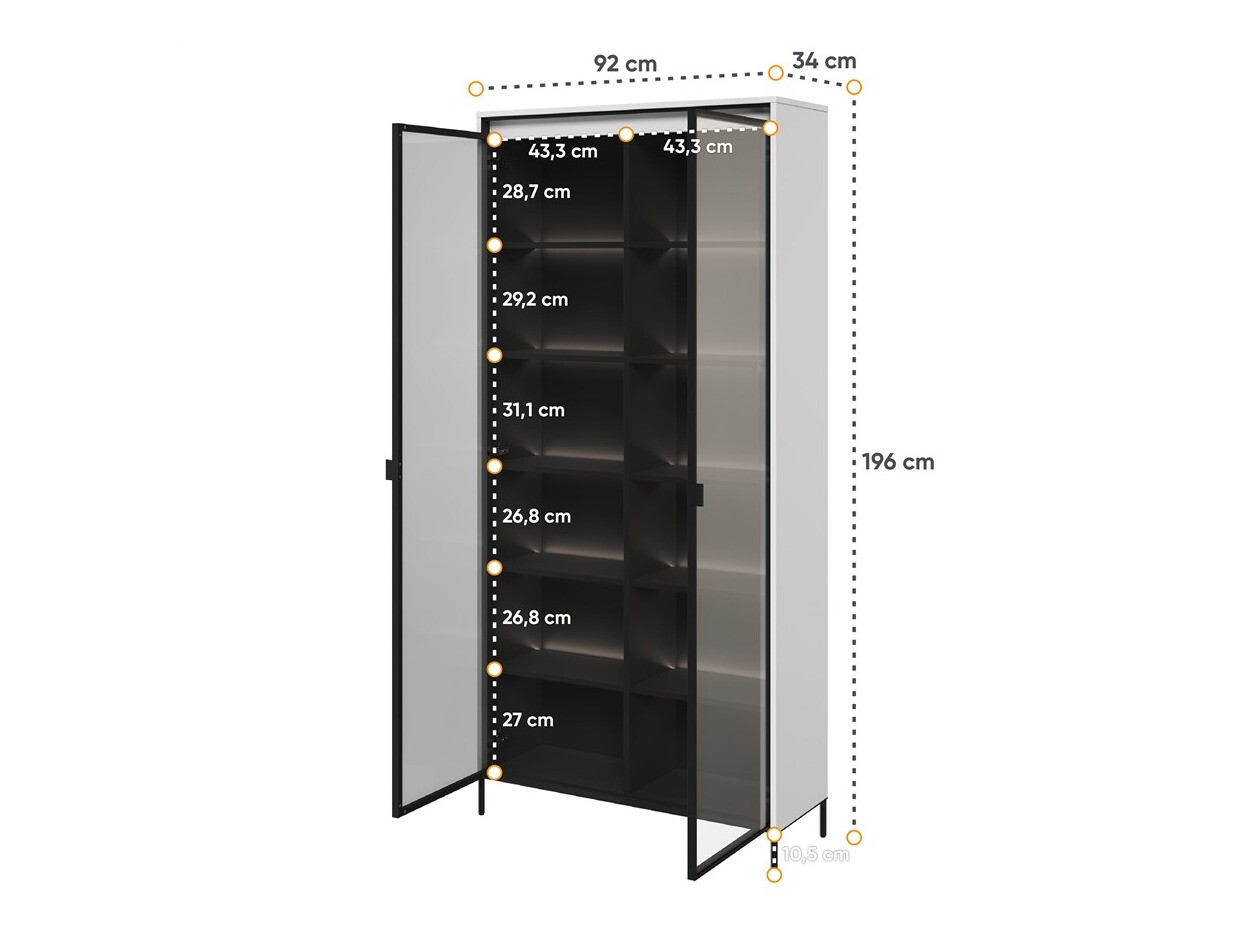 Стеллаж Fernolu 106 (Белый + Чёрный)