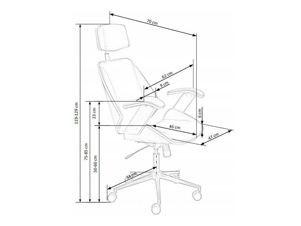 Biroja krēsls Houston 1490 (Krēms + Rieksts)