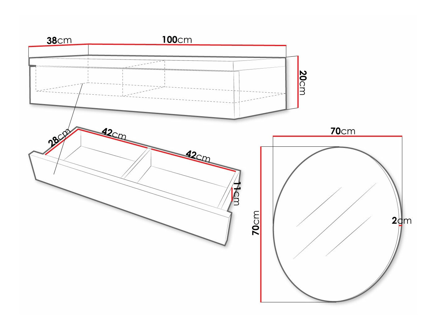 Grima galds Providence 188 (Balts + Glancēts balts)