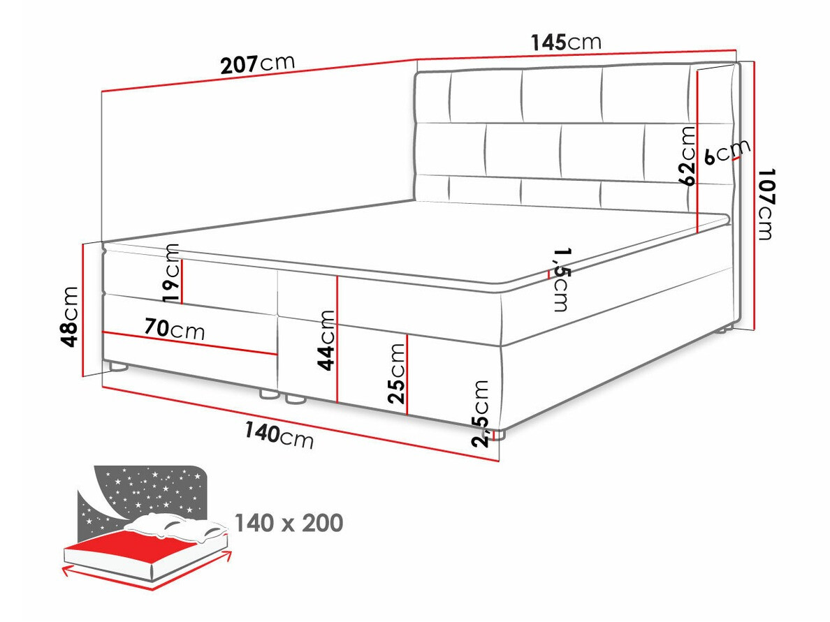 Континентальная кровать Memphis 103 (Itaka 10)