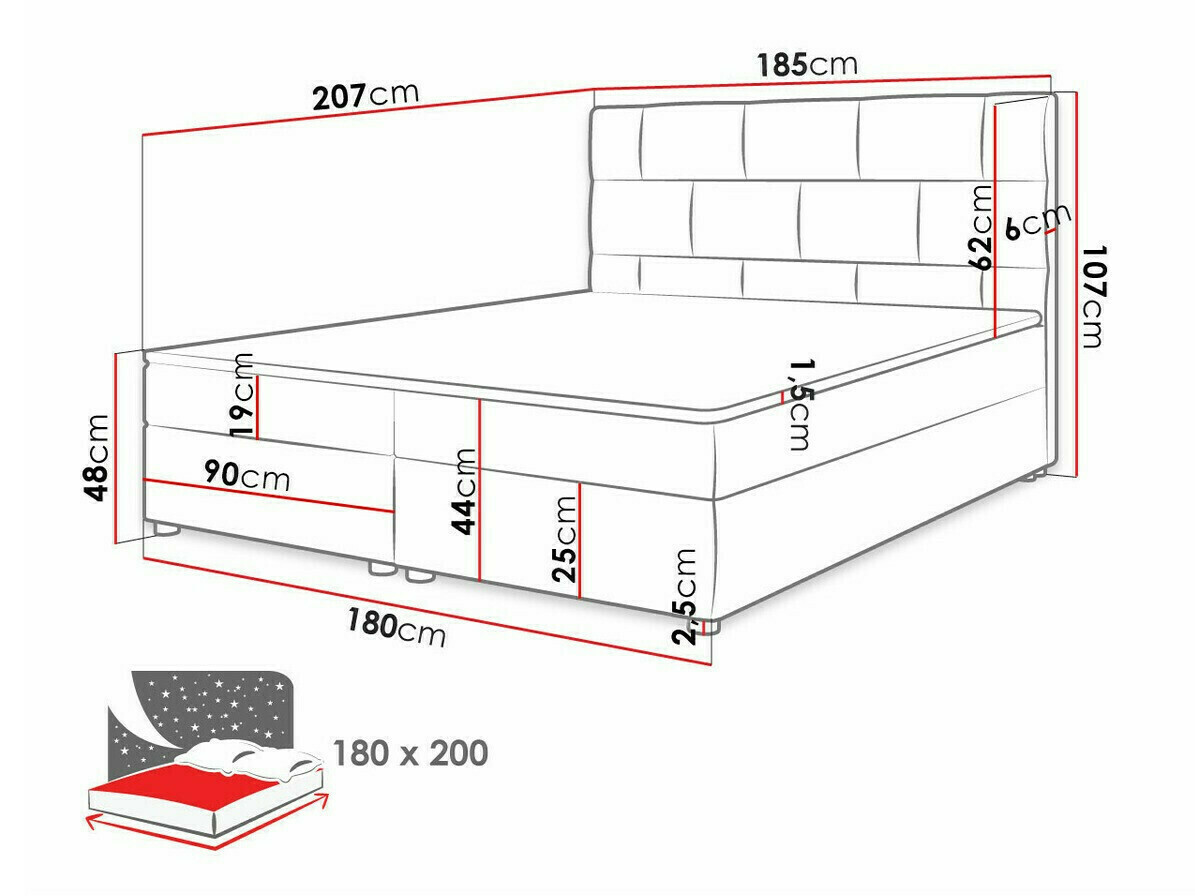 Континентальная кровать Memphis 103 (Itaka 11)