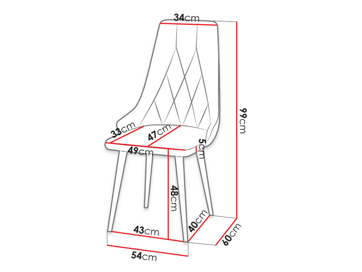 Стул Racine 112 (Чёрный + Magic Velvet 2216)