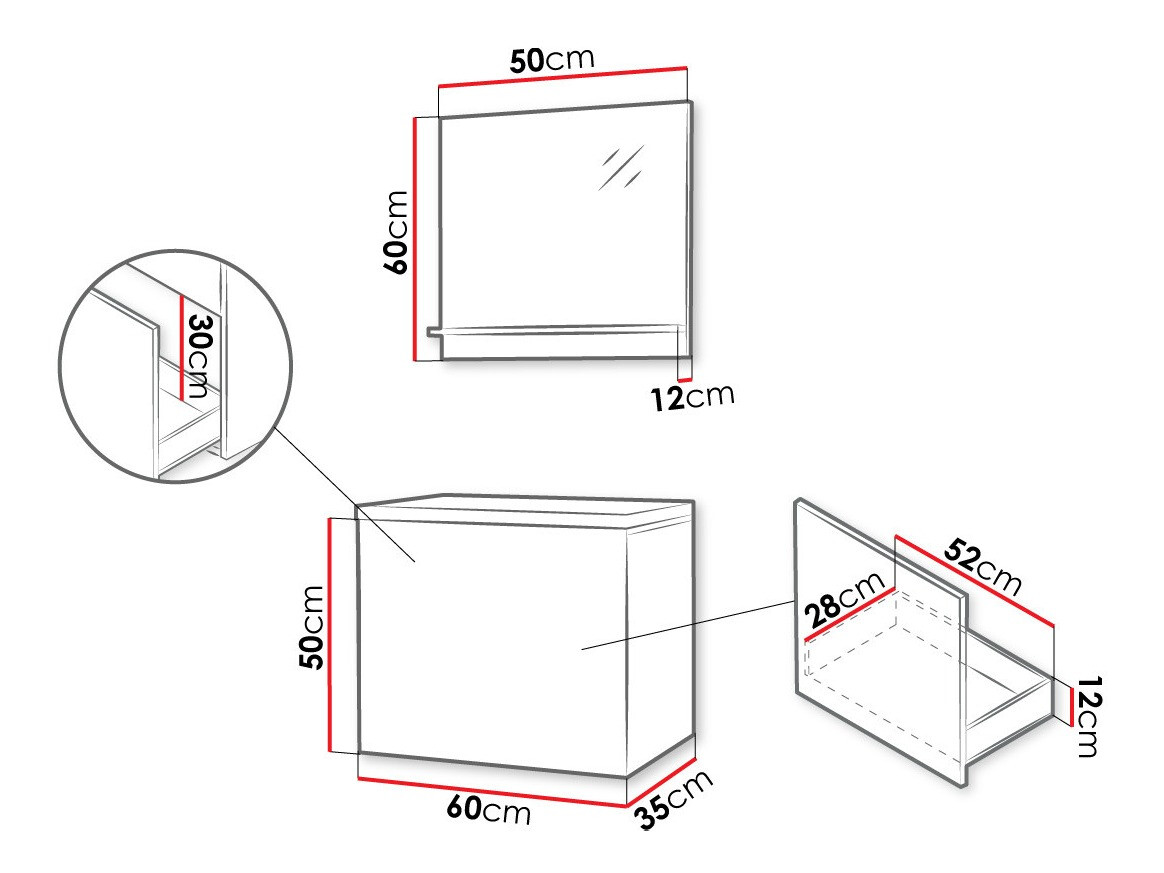 Vannas komplekts Comfivo Delphinus (Balts)