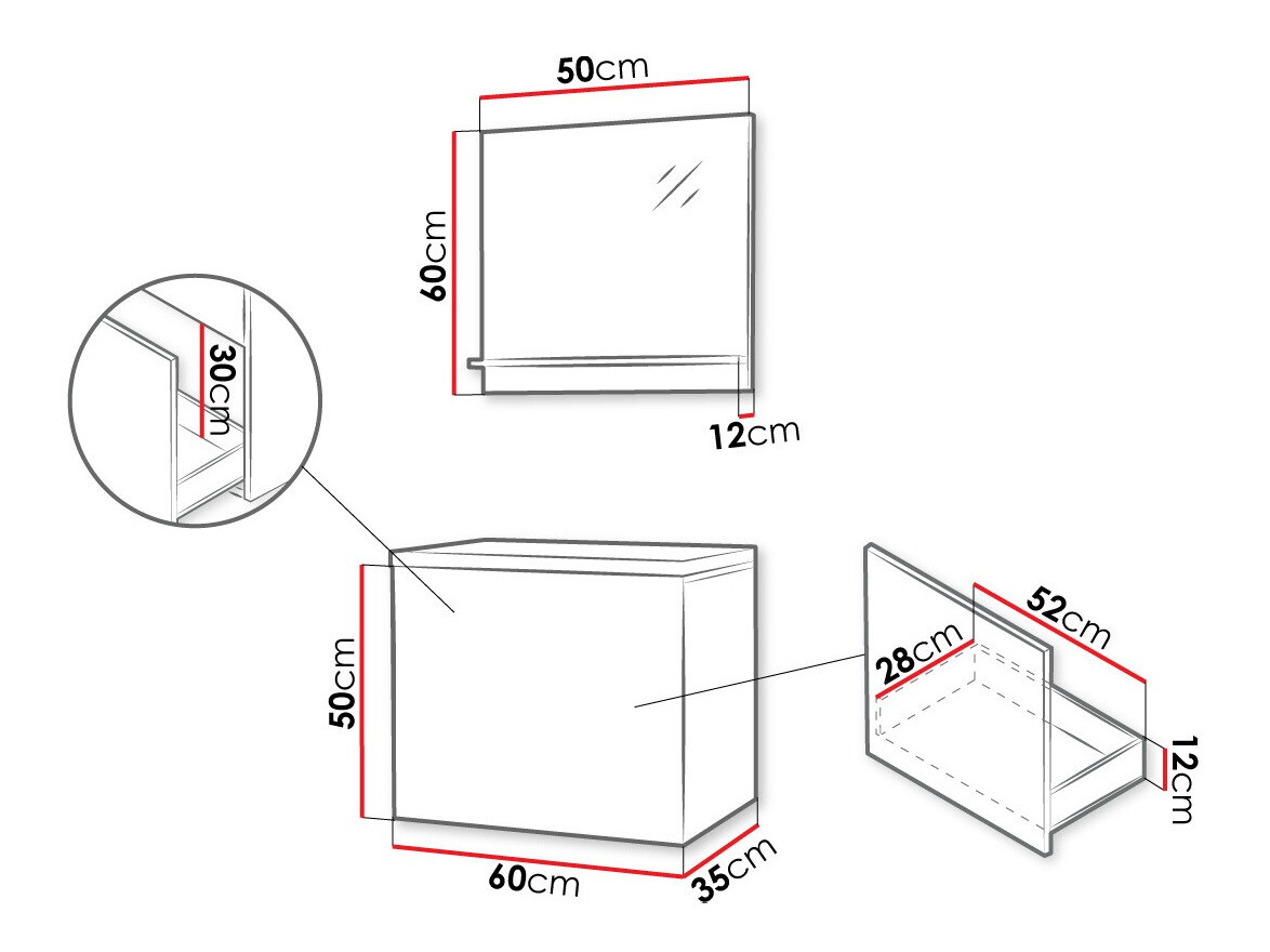 Vannas komplekts Comfivo Livciro 100 (Melns + Grafīts)