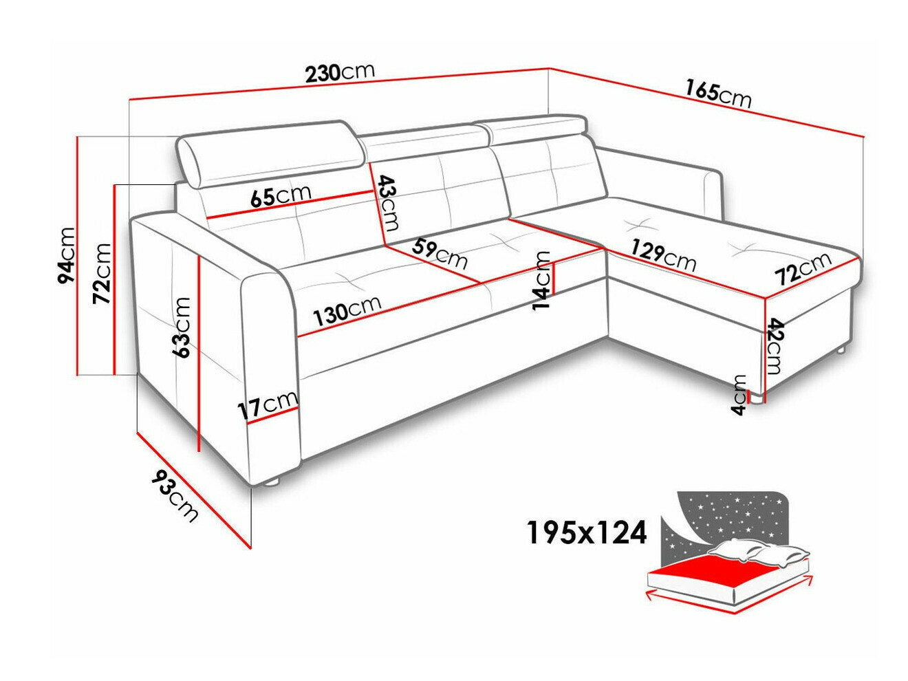 Stūra dīvāns Temple 124