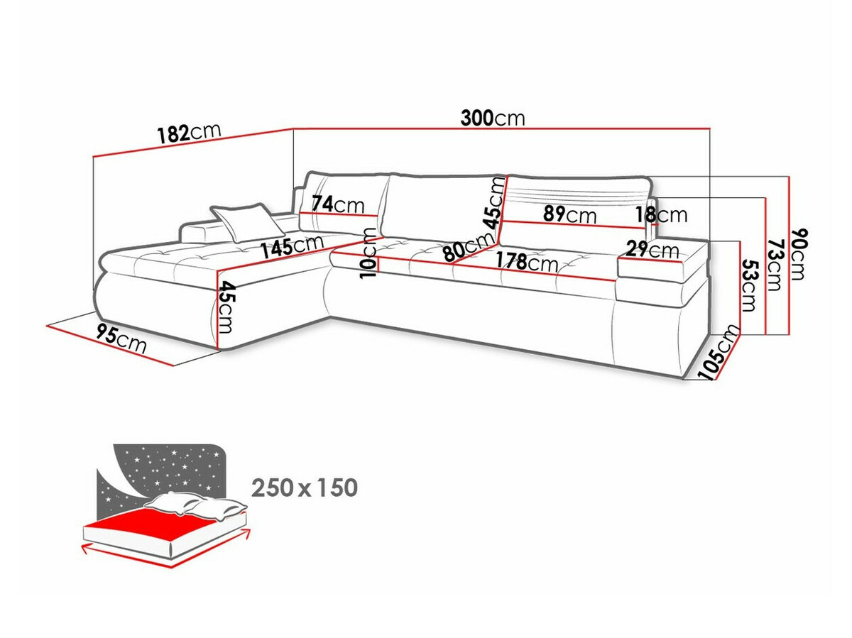 Угловой диван Temple 100 (Soft 017 + Lux 08)