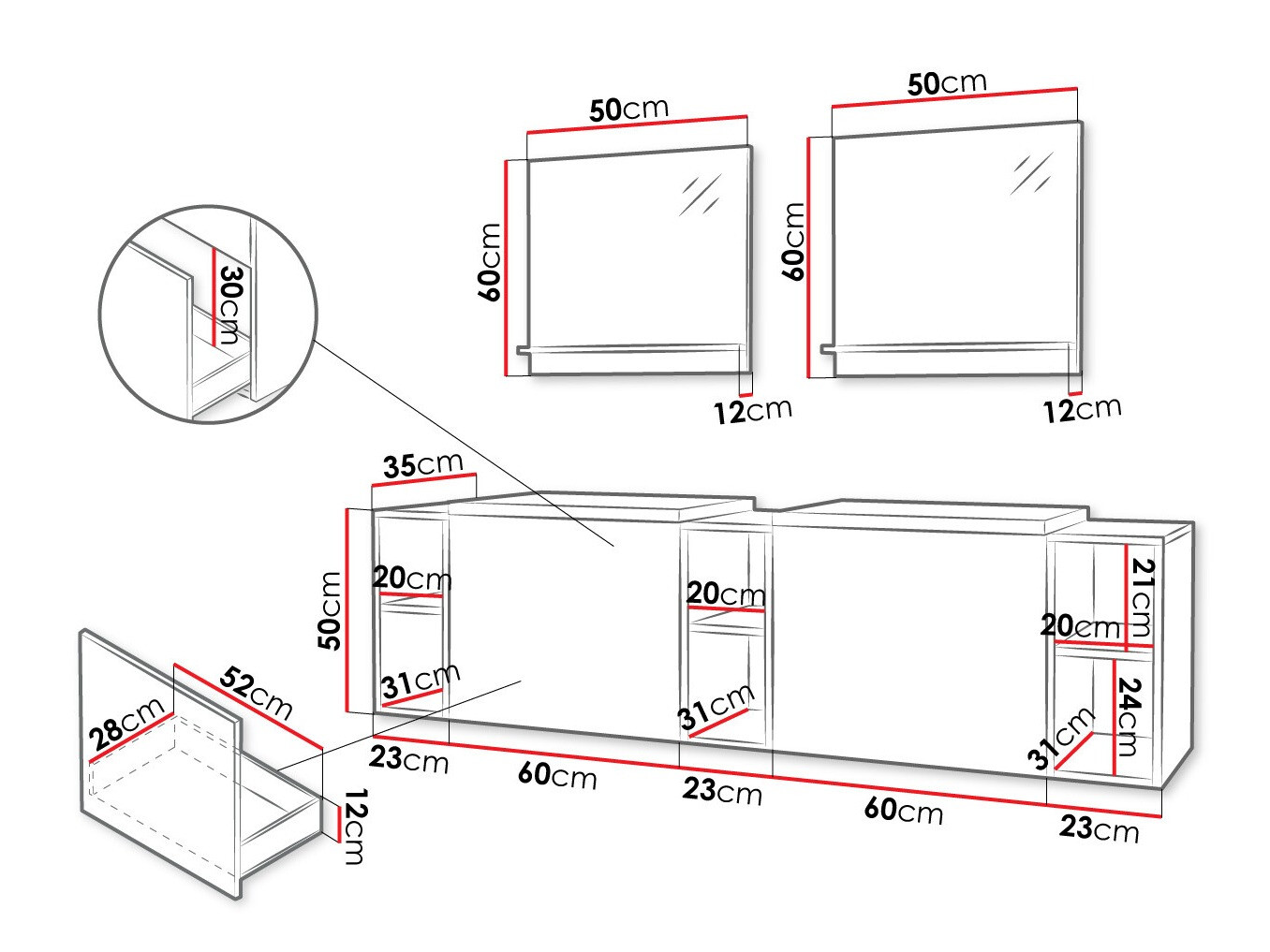 Vannas komplekts Comfivo Delphinus IV (Balts)
