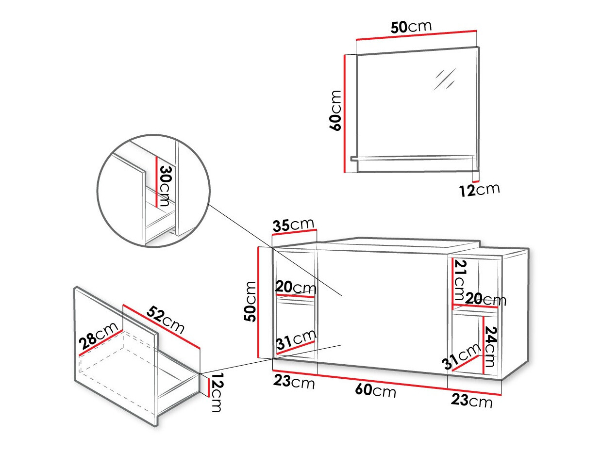 Vannas komplekts Comfivo Livciro 108 (Balts)