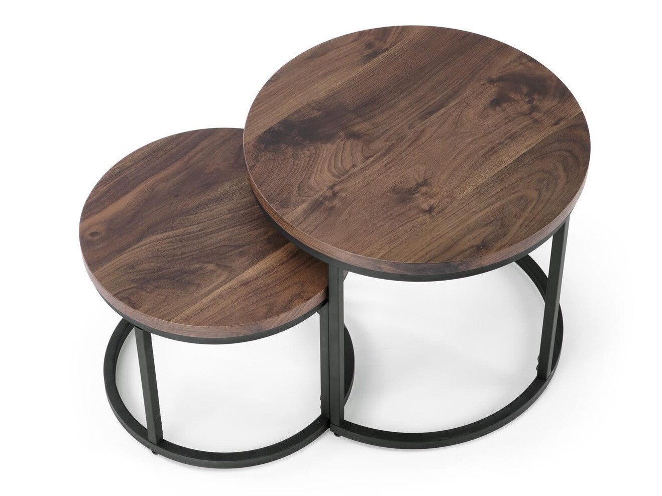 Žurnālu galdiņu komplekts Houston 951 (Rieksts + Melns)