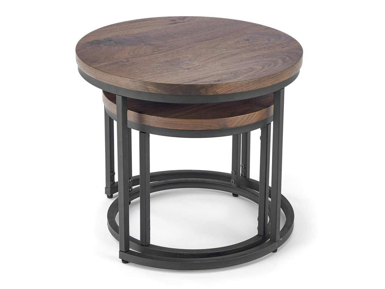 Žurnālu galdiņu komplekts Houston 951 (Rieksts + Melns)