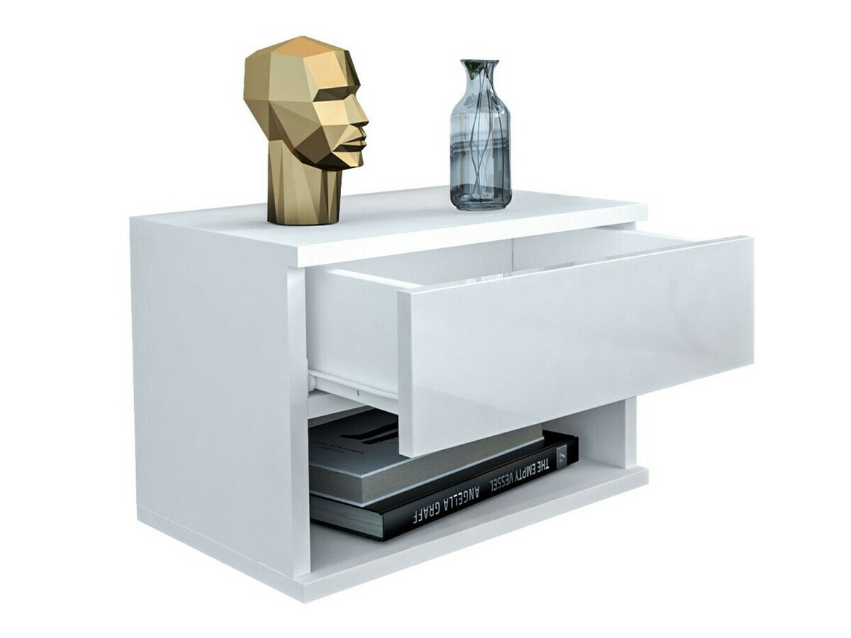 Naktsgaldiņš Utica 105 (Balts + Glancēts balts)