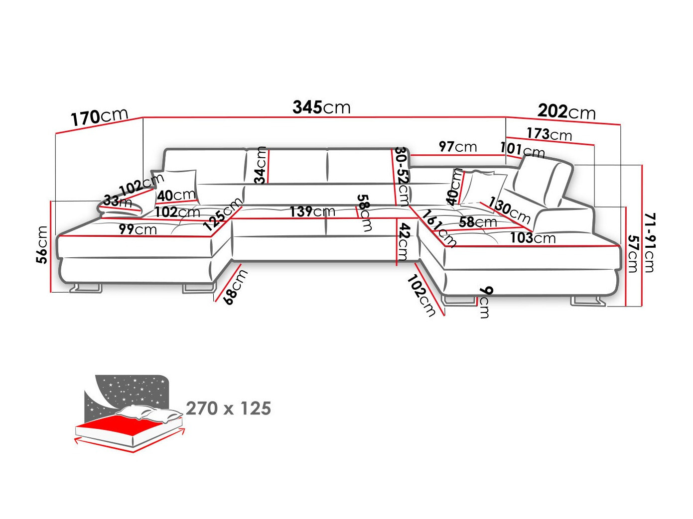 Угловой диван Comfivo 138 (Poso 05)