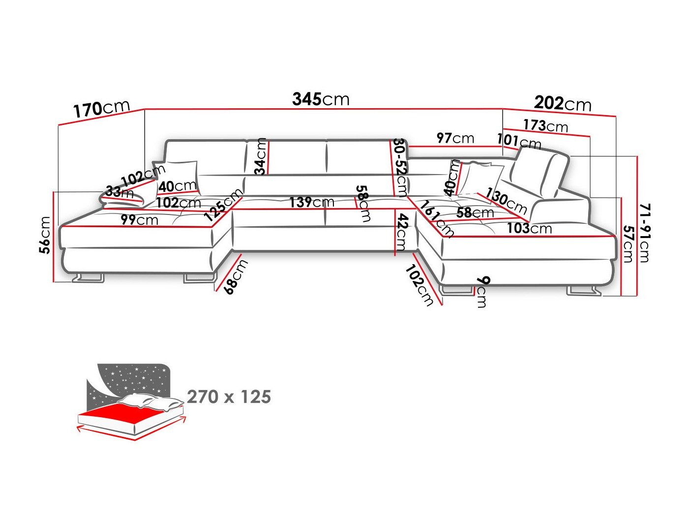 Угловой диван Comfivo 138 (Poso 39)