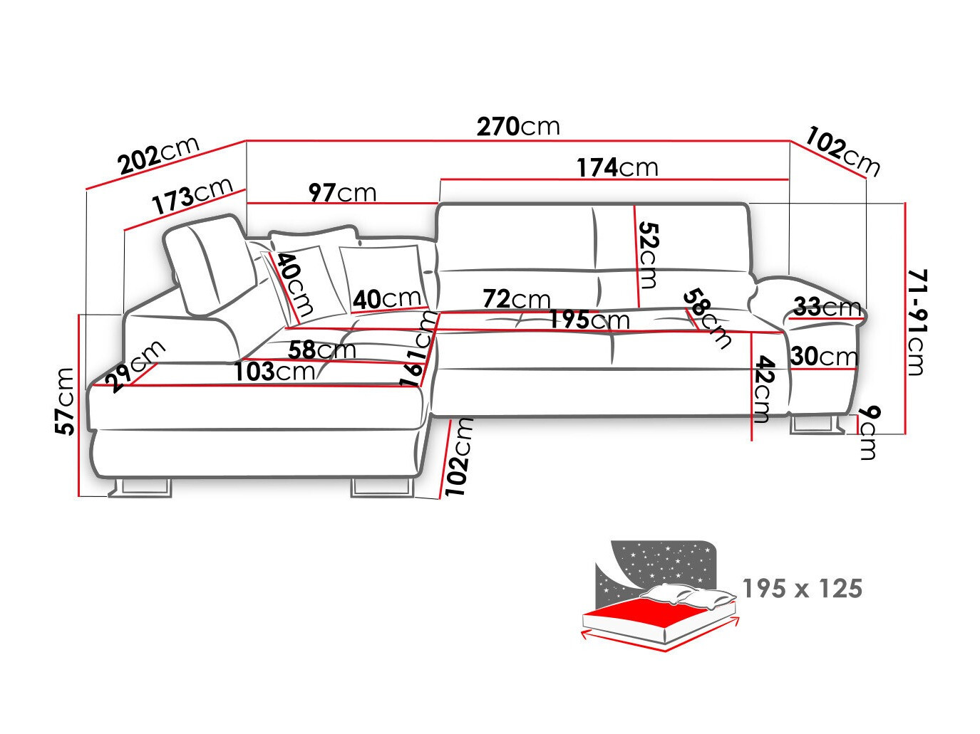 Stūra dīvāns Comfivo 139 (Poso 01)
