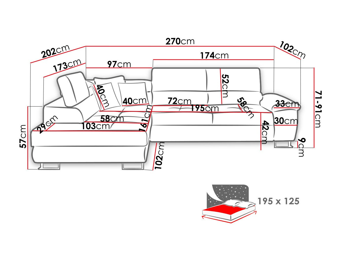 Stūra dīvāns Comfivo 139 (Poso 100)
