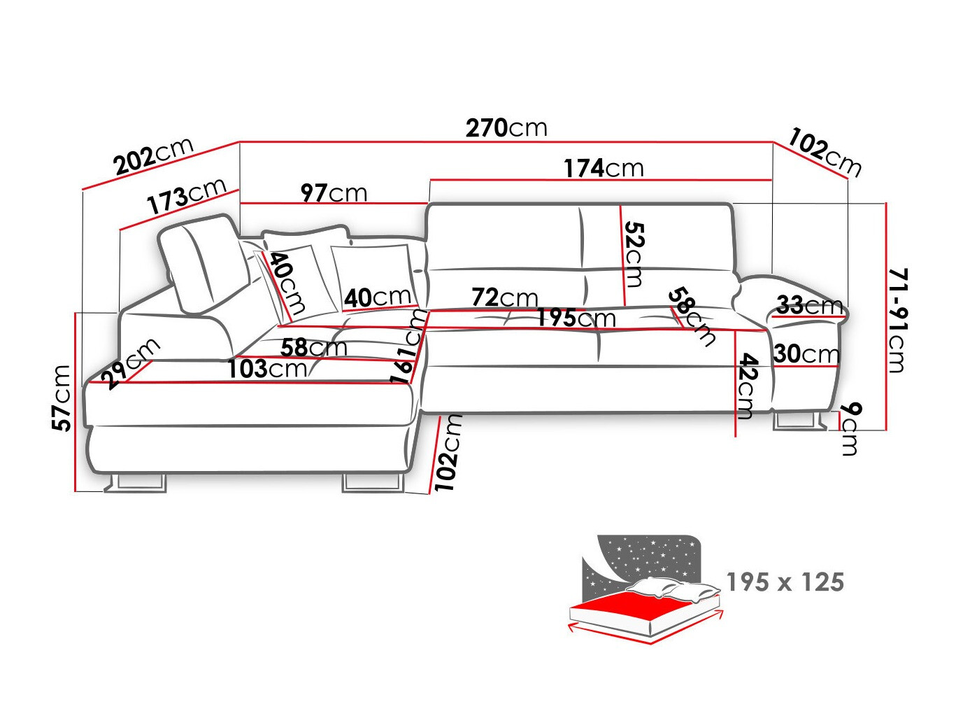 Stūra dīvāns Comfivo 139 (Poso 100)