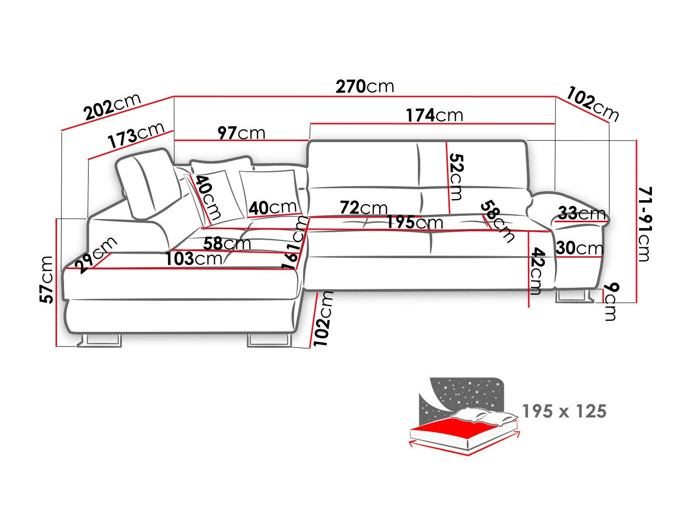 Stūra dīvāns Comfivo 139 (Poso 135)