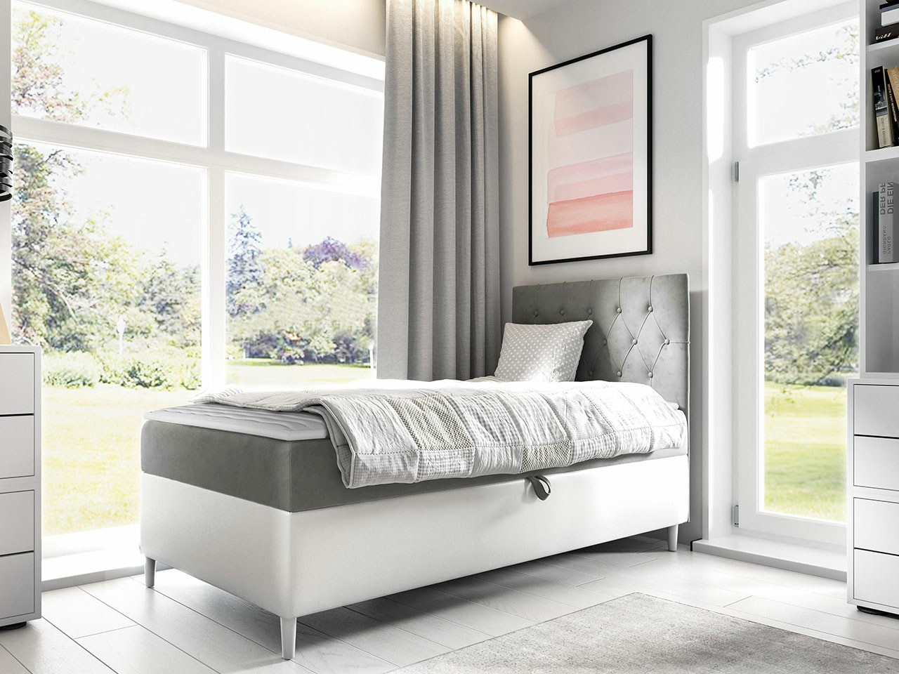 Континентальная кровать Baltimore 171 (Soft 017 + Fresh 14)