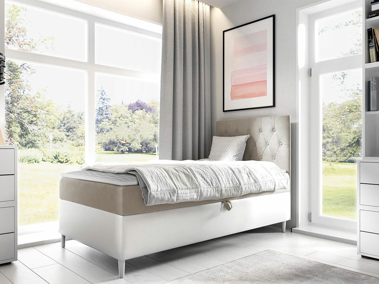 Континентальная кровать Baltimore 171 (Soft 017 + Fresh 1)