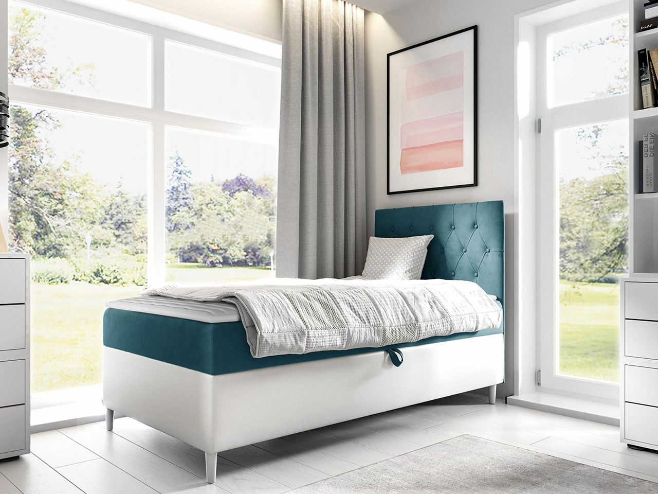 Континентальная кровать Baltimore 171 (Soft 017 + Fresh 34)