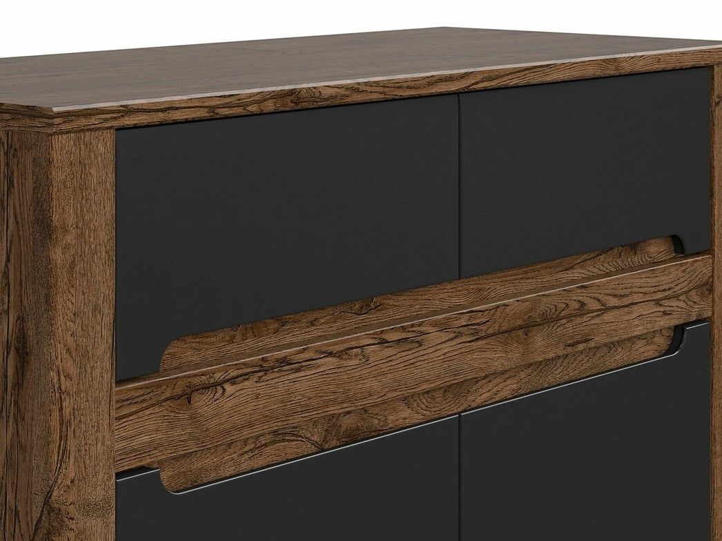 Kumode Ophevaru 100 (Matēts melns + April ozols)