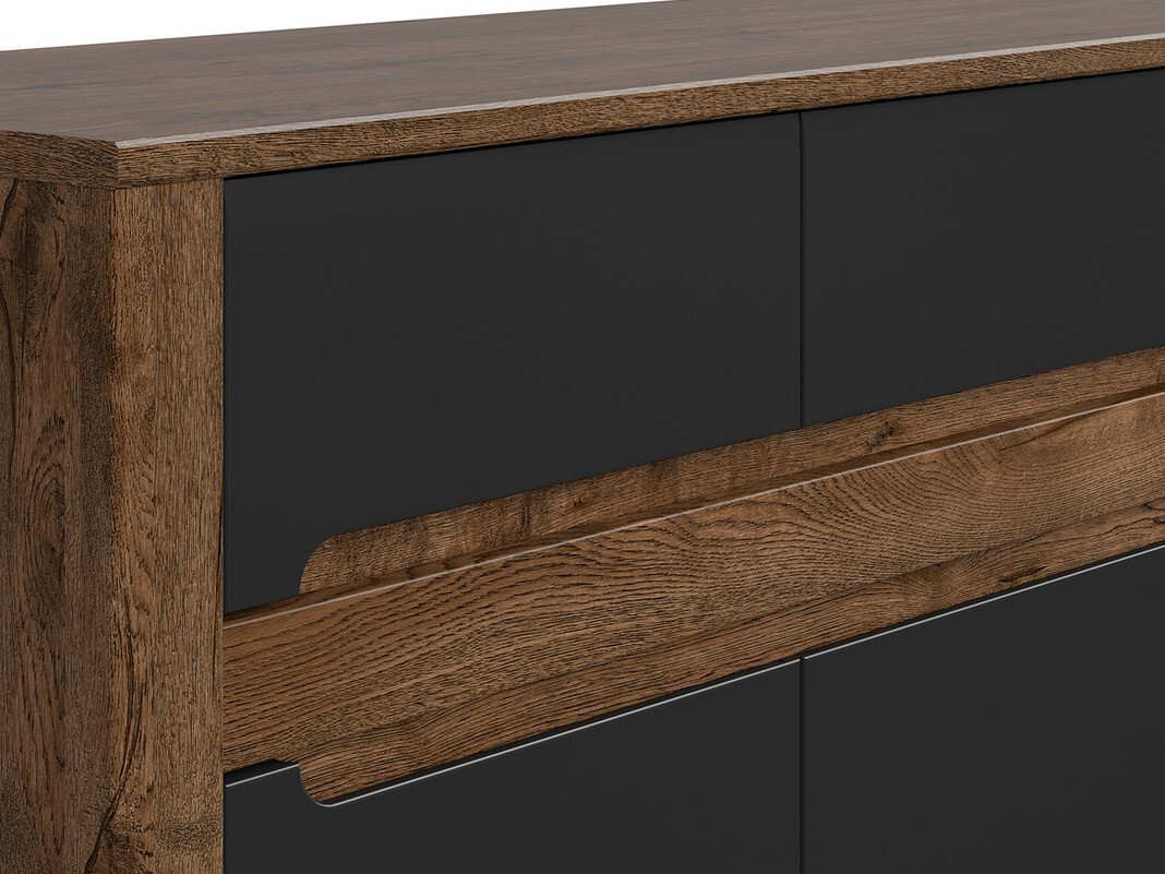 Kumode Ophevaru 101 (Matēts melns + April ozols)