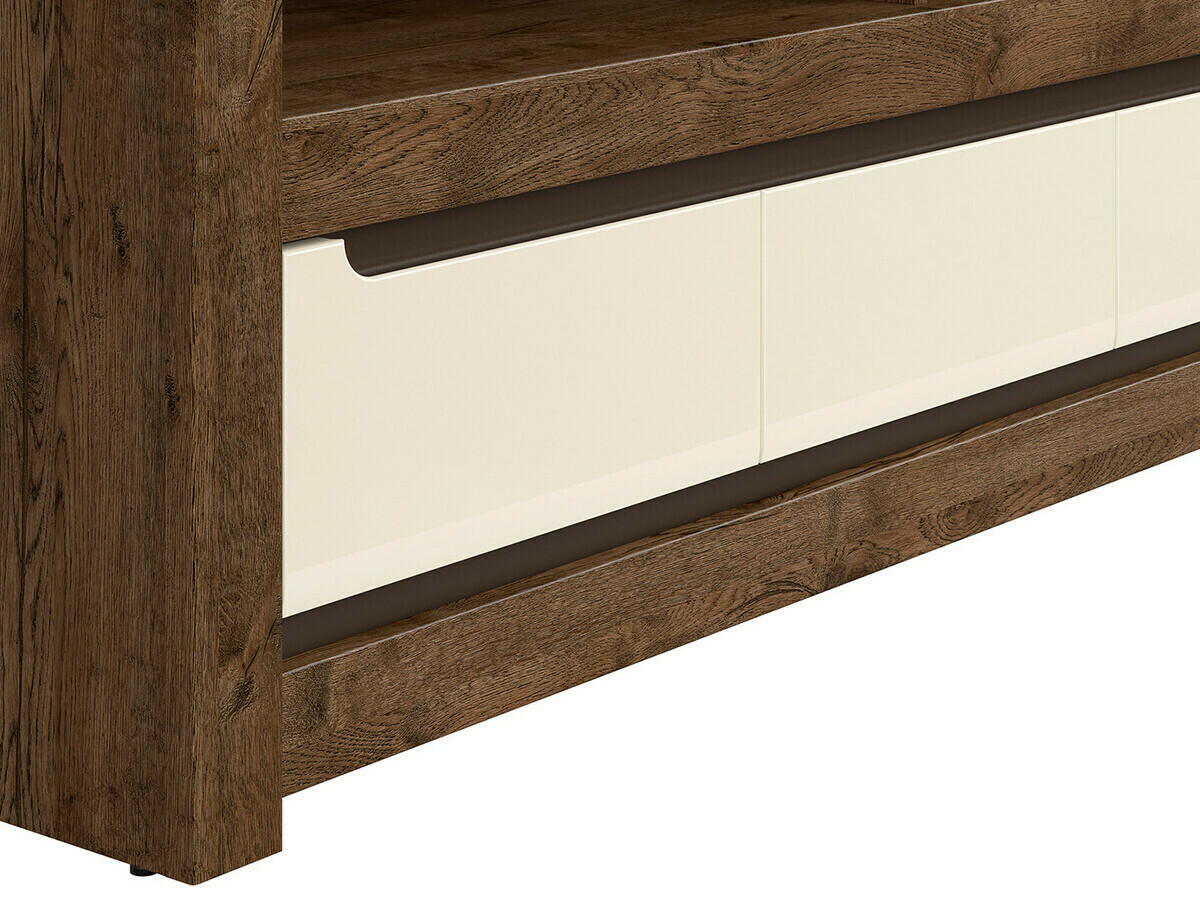 TV galds Ophevaru 108 (Spīdīgs krēms + April ozols)