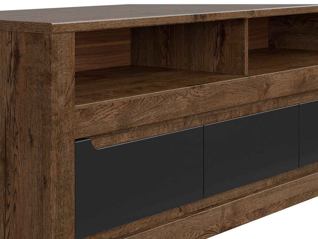 ТВ тумба Ophevaru 108 (Матовый черный + April дуб)