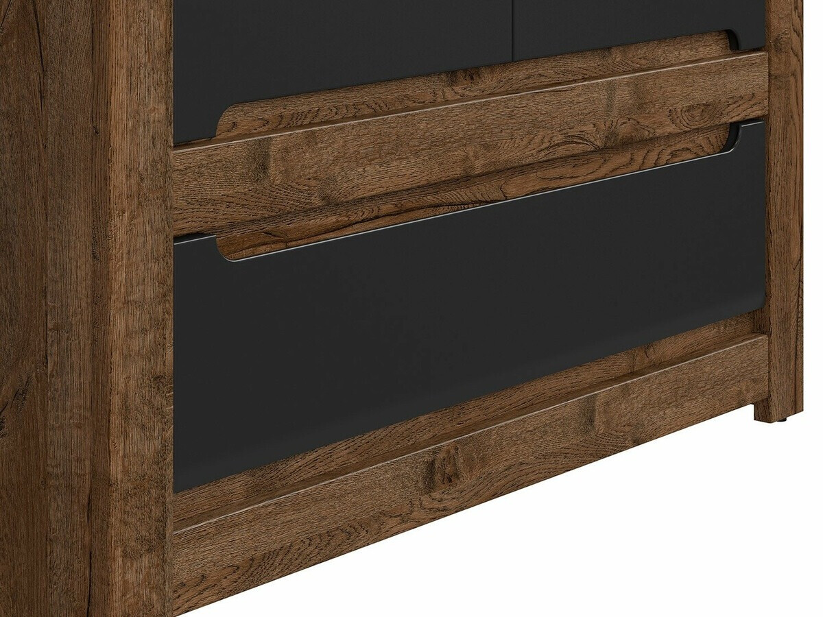 Шкаф Ophevaru 109 (Матовый черный + April дуб)