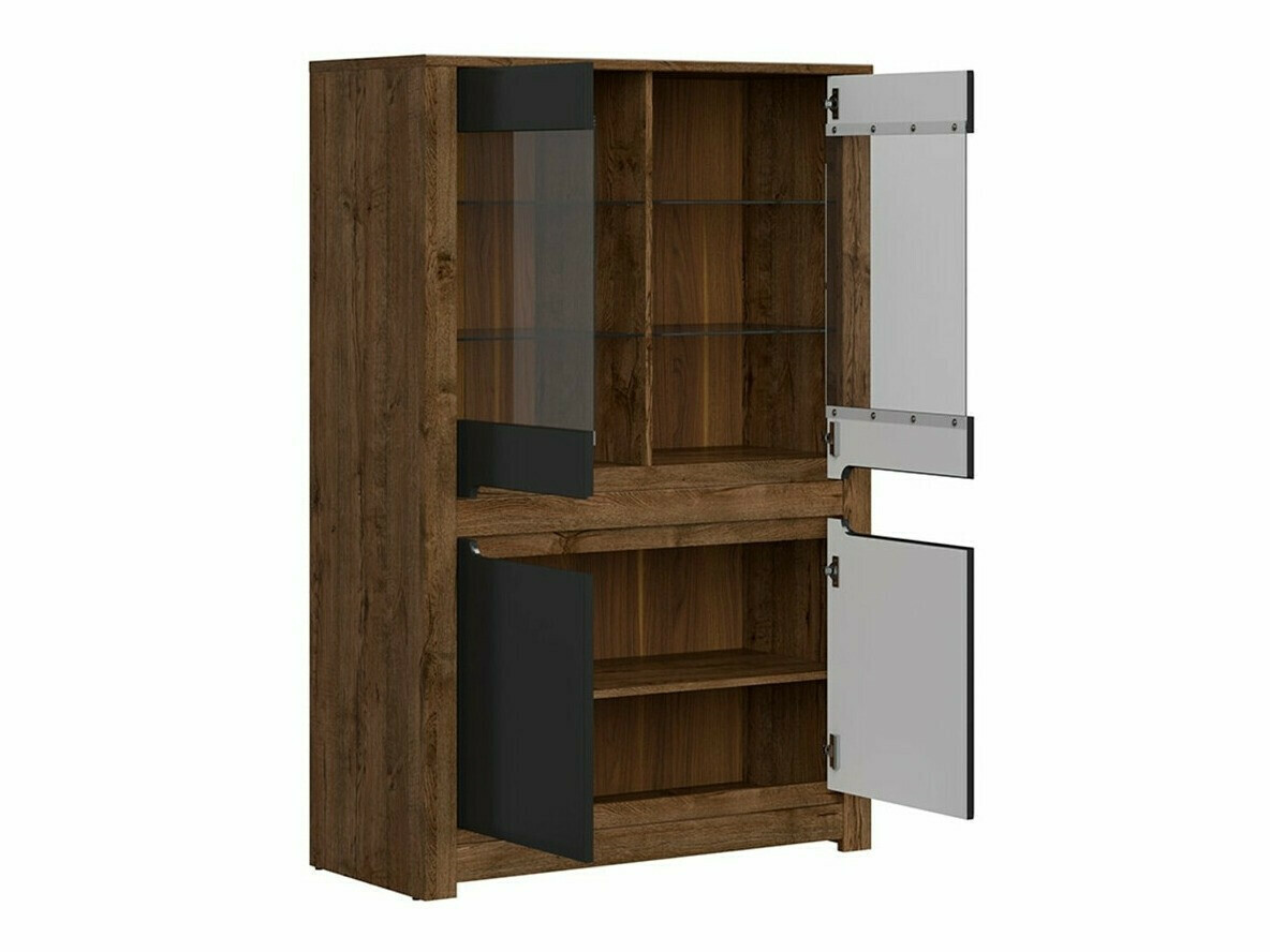 Plaukts Ophevaru 107 (Matēts melns + April ozols)