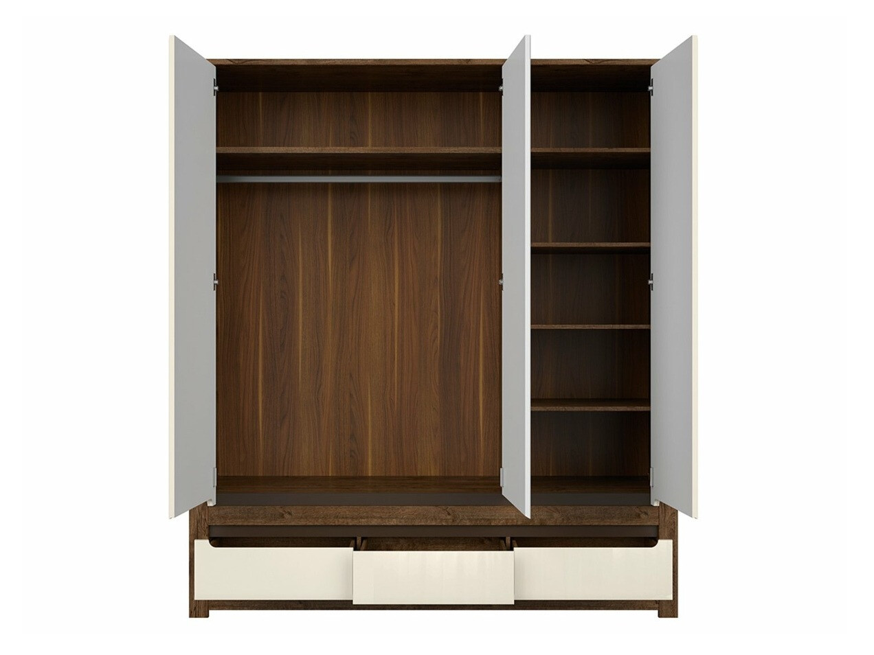 Шкаф Ophevaru 114 (Глянцевый крем + April дуб)