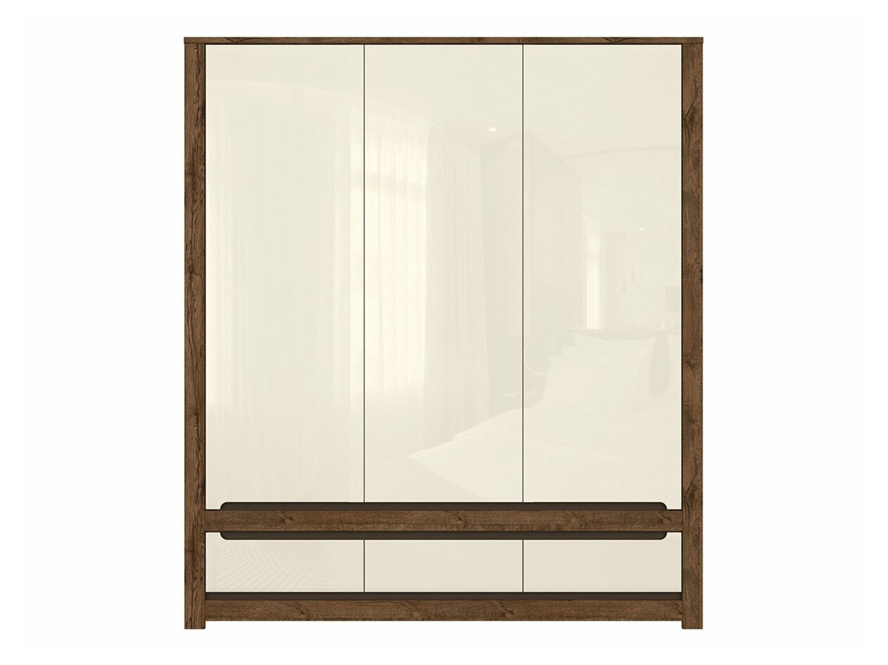 Шкаф Ophevaru 119 (Глянцевый крем + April дуб)