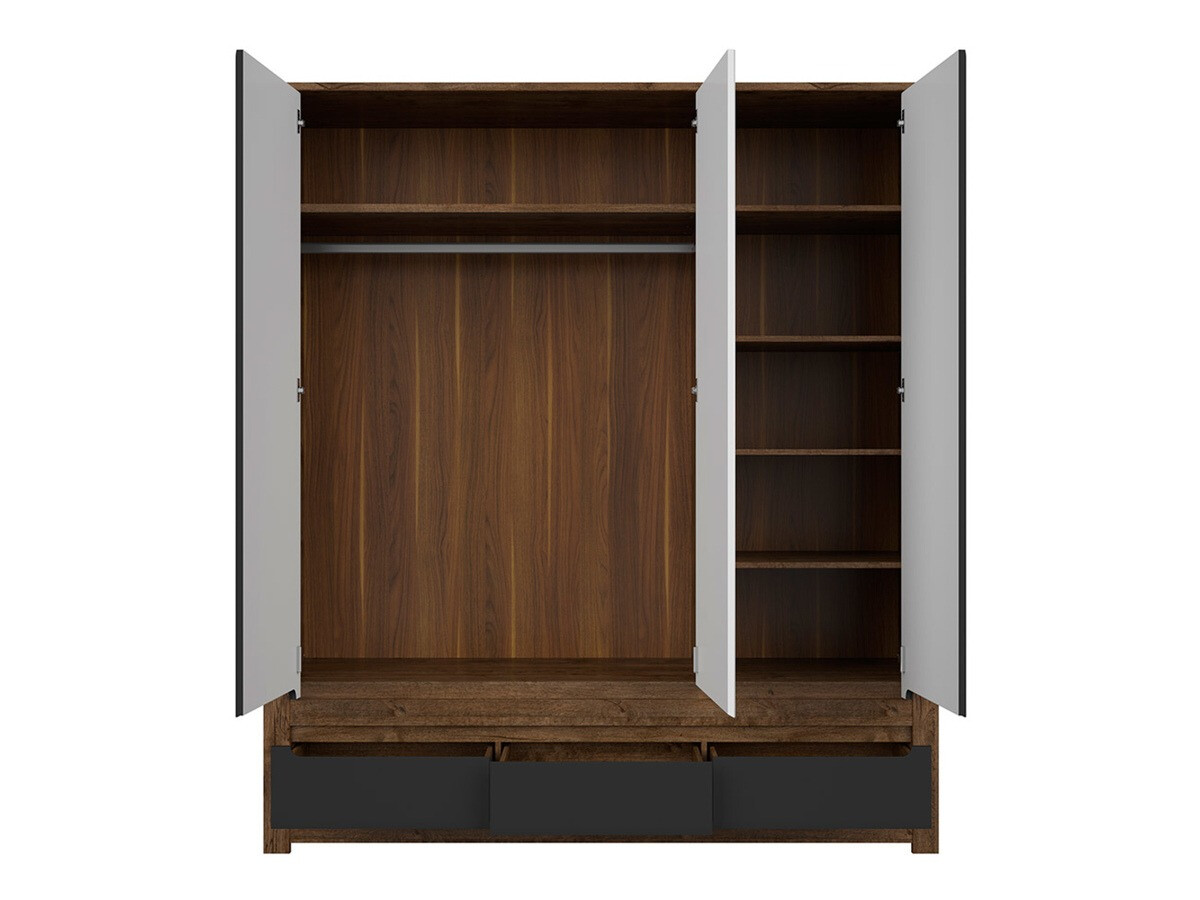 Skapis Ophevaru 114 (Matēts melns + April ozols)