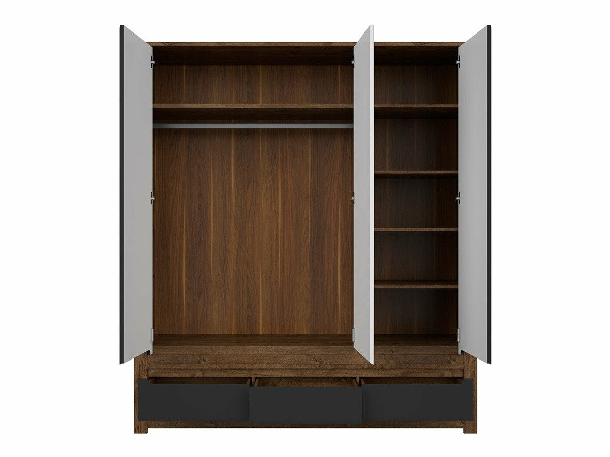 Skapis Ophevaru 119 (Matēts melns + April ozols)