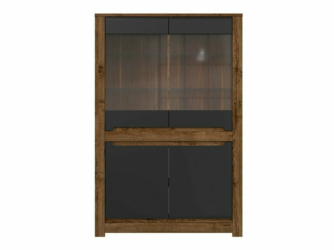 Стеллаж Ophevaru 107 (Матовый черный + April дуб)