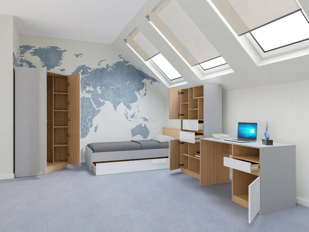 Мебельный гарнитур Nuevaru 120 (Глянцевый белый)