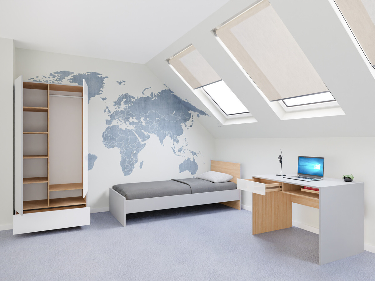 Mēbeļu komplekts Nuevaru 118 (Glancēts balts)