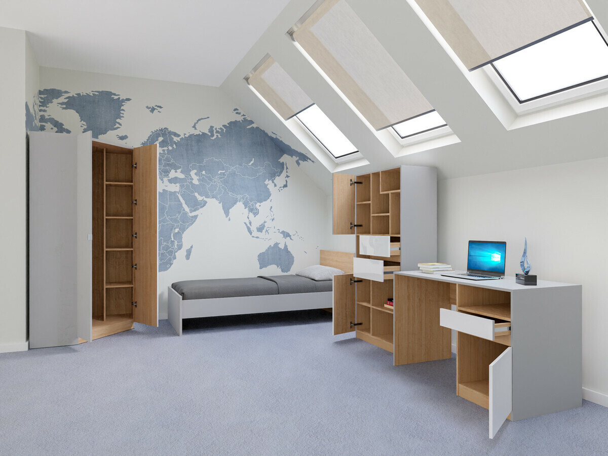 Mēbeļu komplekts Nuevaru 120 (Glancēts balts)