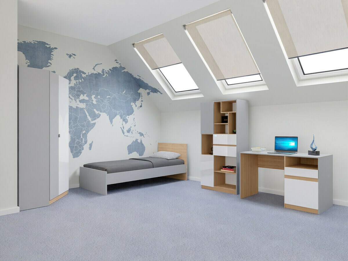 Mēbeļu komplekts Nuevaru 120 (Glancēts balts)