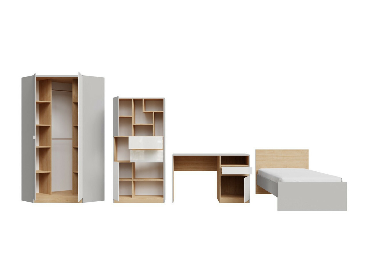 Mēbeļu komplekts Nuevaru 120 (Glancēts balts)