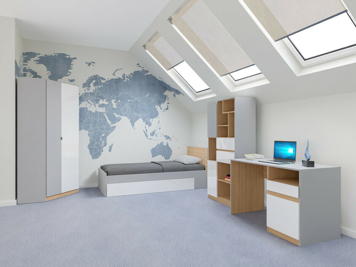 Mēbeļu komplekts Nuevaru 120 (Glancēts balts)