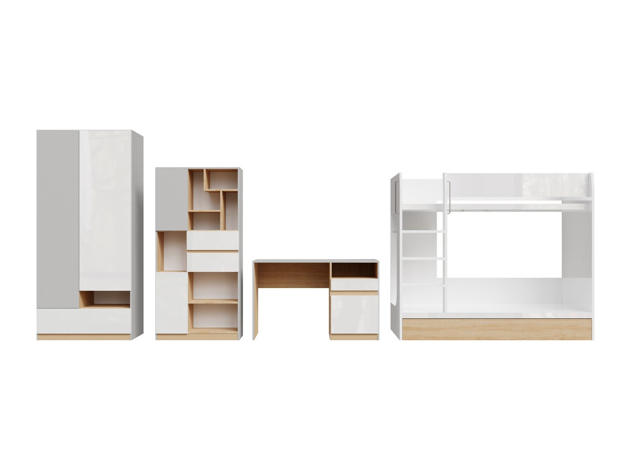 Набор для детской комнаты Nuevaru 119 (Глянцевый белый)