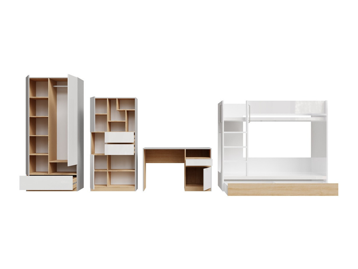 Набор для детской комнаты Nuevaru 119 (Глянцевый белый)