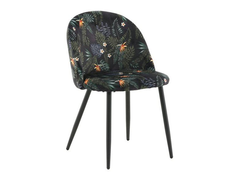 Обеденный гарнитур Dallas 335 (Цветочный узор + Чёрный)