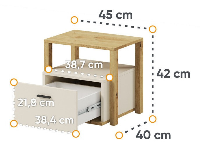 Прикроватная тумбочка Laralu 106