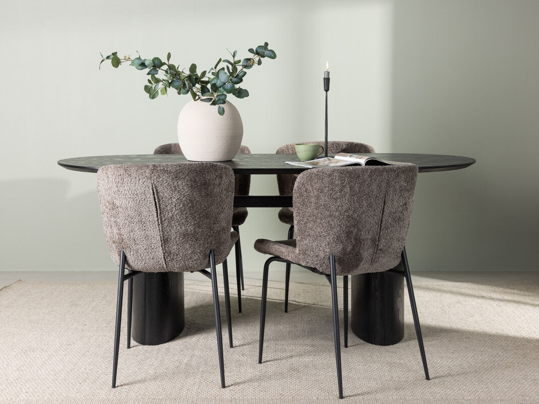 Ēdamistabas komplekts Dallas 4117 (Melns)