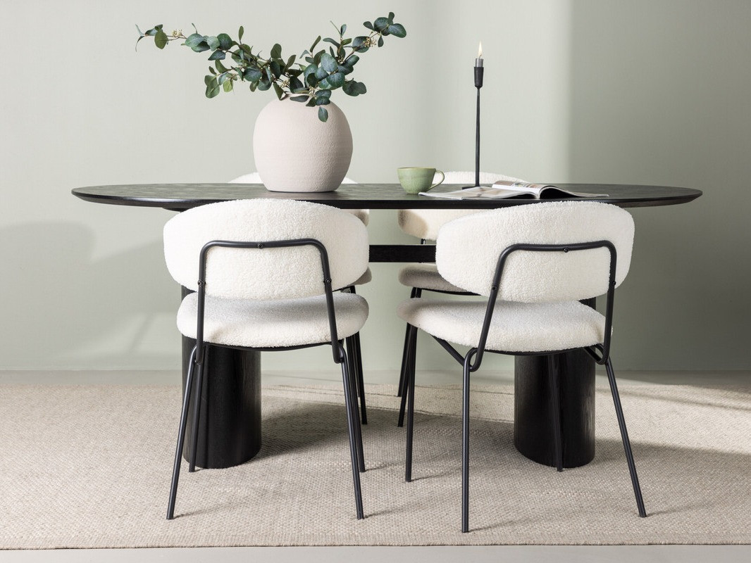 Ēdamistabas komplekts Dallas 4118 (Melns)