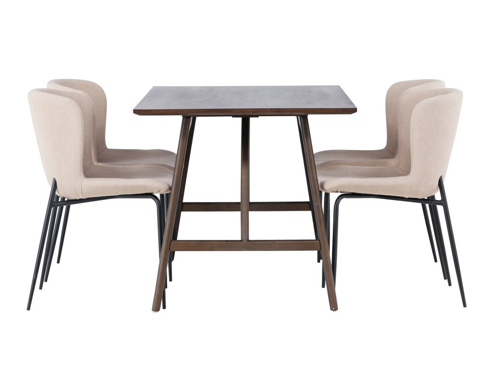 Обеденный гарнитур Dallas 4114 (Бежевый + Чёрный)