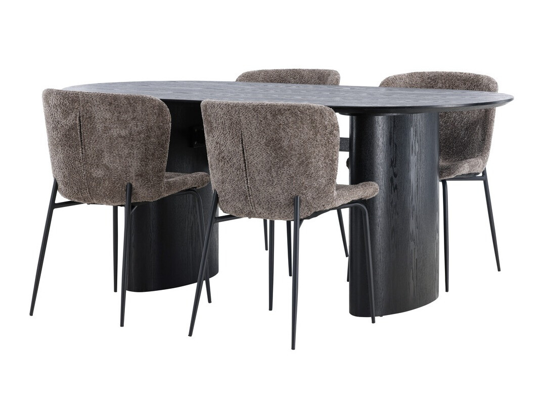 Обеденный гарнитур Dallas 4117 (Чёрный)